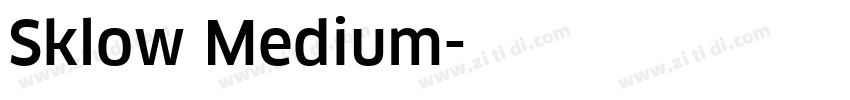 Sklow Medium字体转换
